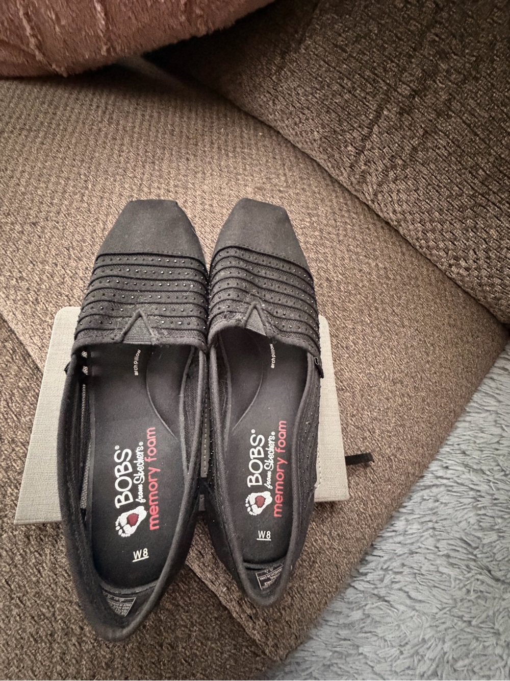 Skechers BOBS Black Slip-On Flats